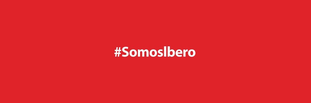 Banner rojo con el texto #SomosIbero